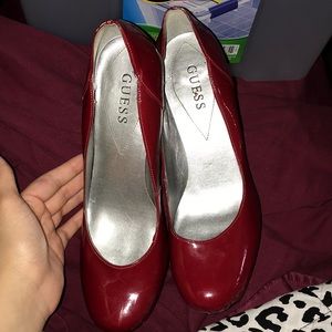Guess red heels